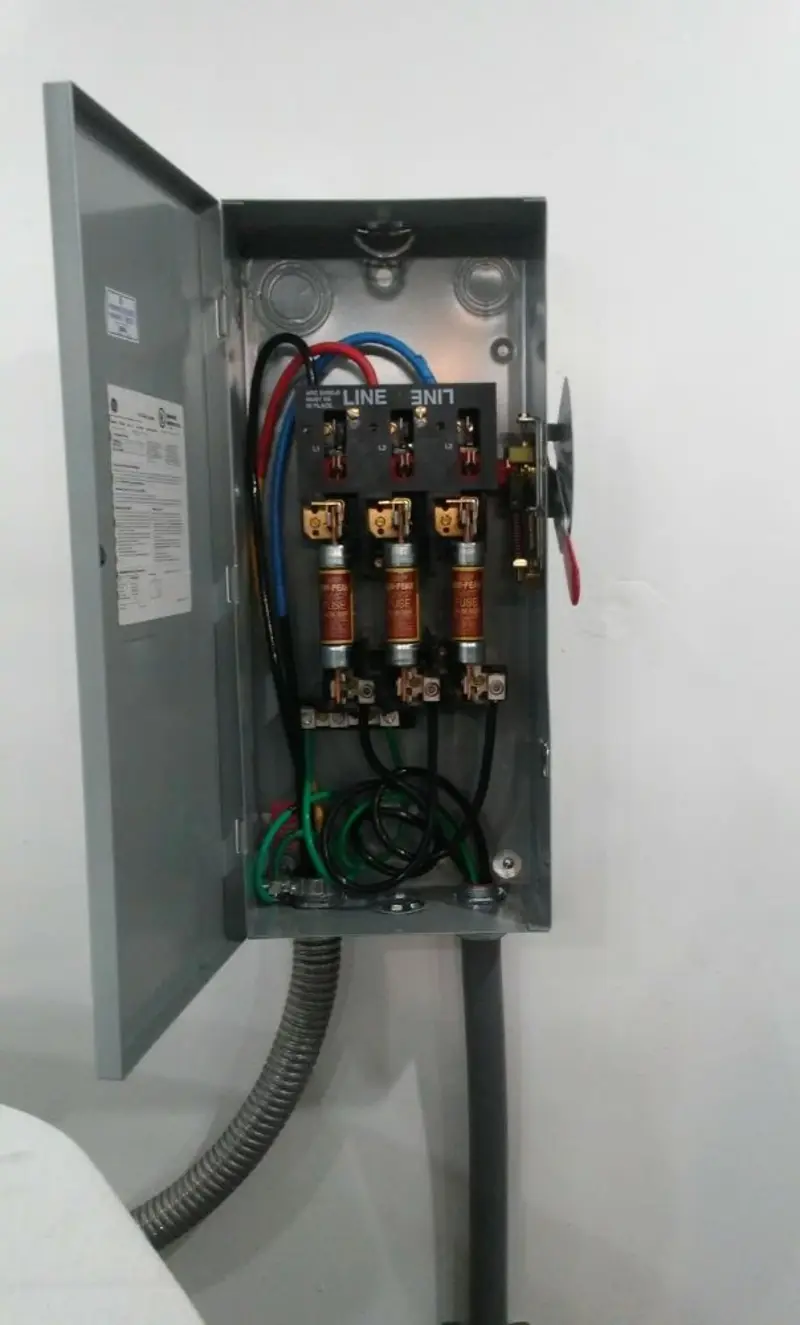Three-phase disconnect switch installed for Electrical Wiring & Rewiring in Boston